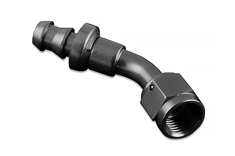 AN4 Push-On 45' fitting Black