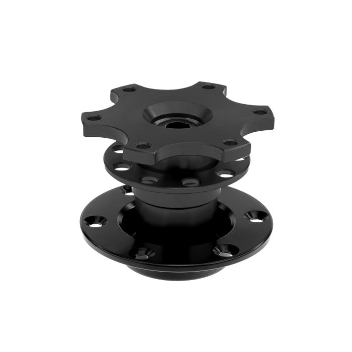 JRspec steering wheel quick release hub Black