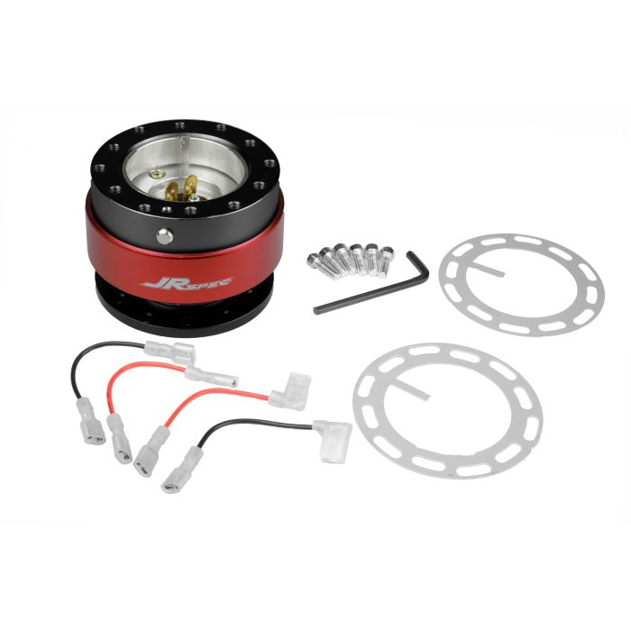 JRspec steering wheel quick release hub Red