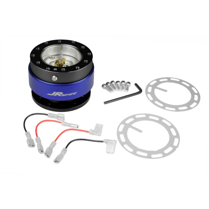 JRspec steering wheel quick release hub Blue