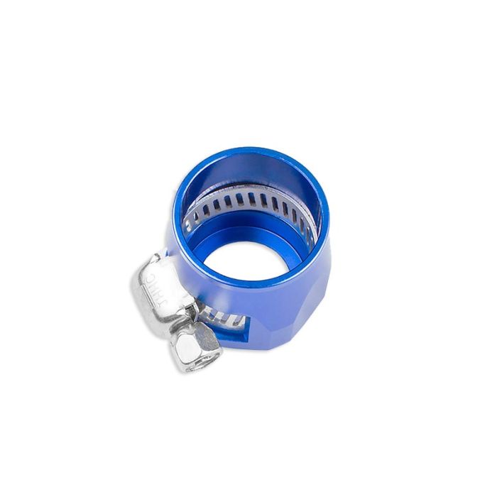 AN -12 AN12 25mm rubber hose end finisher twisted jubilee clip Blue