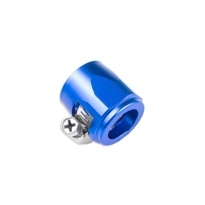 AN -12 AN12 25mm rubber hose end finisher twisted jubilee clip Blue