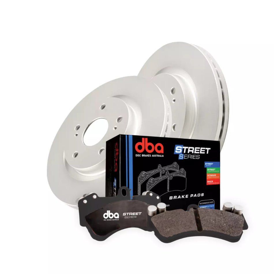 DBA Brake Kit - Street Series En-Shield Plain & Street Series Brake Pads (2x DBA3766E + DB15074SS) DBA3766E-15074SS