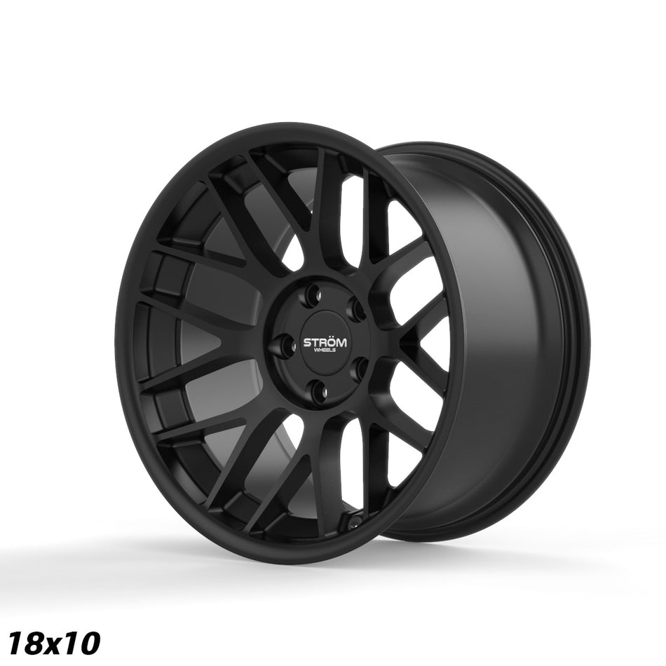 STR2 Alloy Wheel – 18x10 ET20 5x120 CB72.6 Full Satin Black