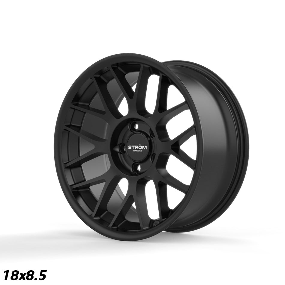STR2 Alloy Wheel – 18x8.5 ET20 5x120 CB72.6 Full Satin Black