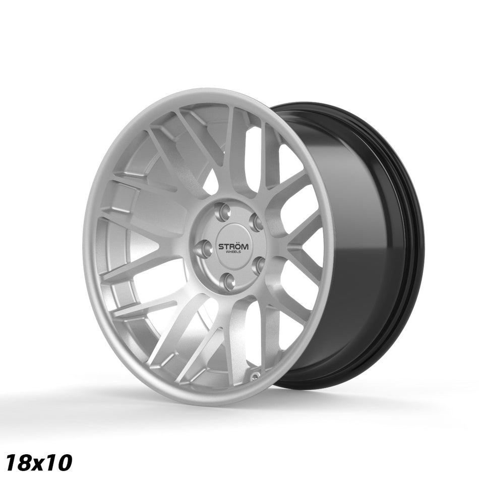 STR2 Alloy Wheel – 18x10 ET20 5x120 CB72.6 Quartz Silver