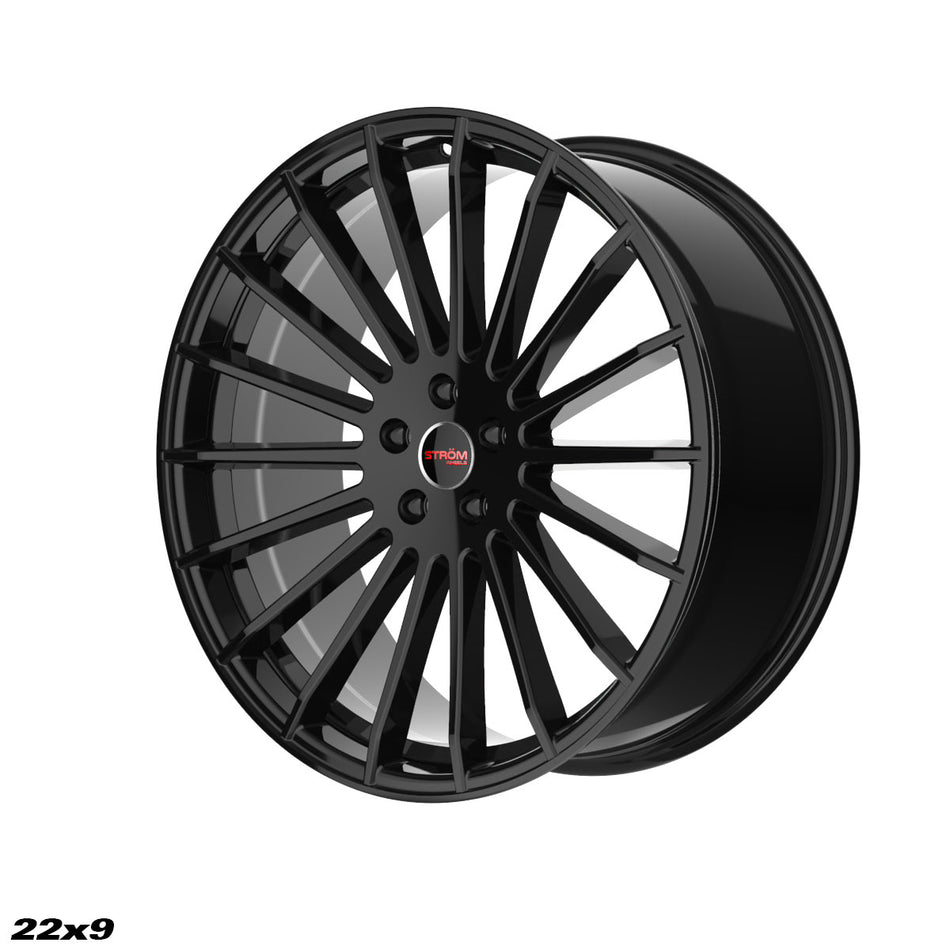 STR4 Alloy Wheel – 22x9 ET30 5x112 CB73.1 Gloss Black